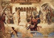 John Melhuish Strudwick The Ramparts of God-s House oil painting artist